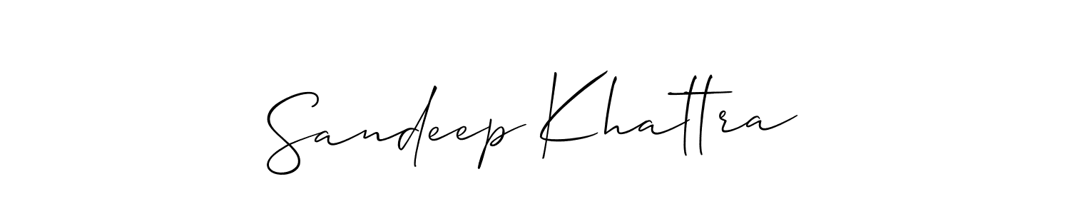 Create a beautiful signature design for name Sandeep Khattra. With this signature (Allison_Script) fonts, you can make a handwritten signature for free. Sandeep Khattra signature style 2 images and pictures png