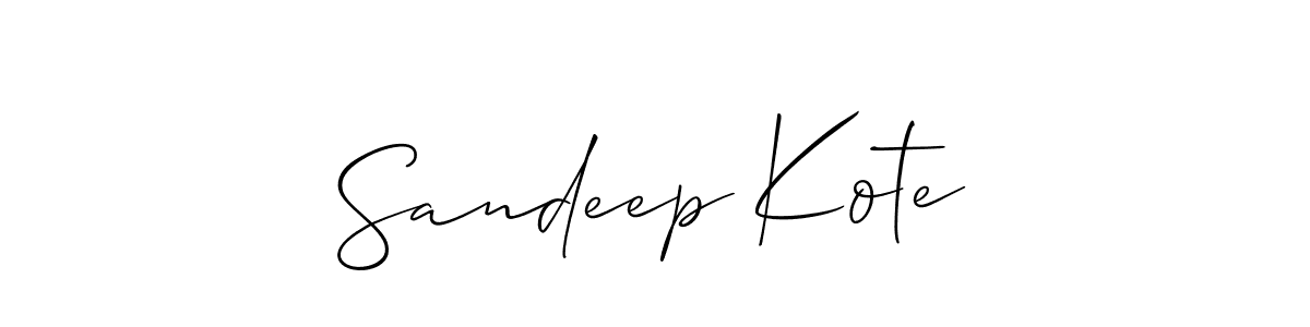 Use a signature maker to create a handwritten signature online. With this signature software, you can design (Allison_Script) your own signature for name Sandeep Kote. Sandeep Kote signature style 2 images and pictures png