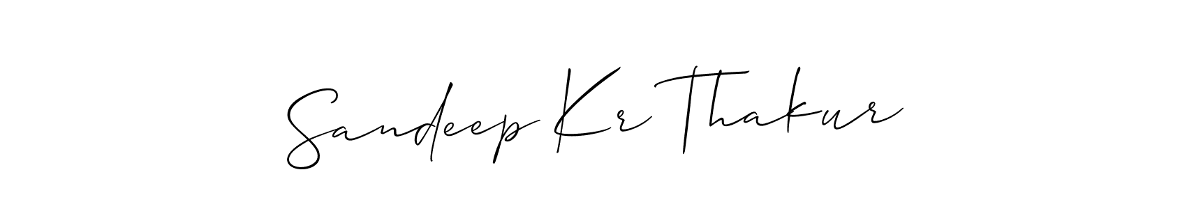 Design your own signature with our free online signature maker. With this signature software, you can create a handwritten (Allison_Script) signature for name Sandeep Kr Thakur. Sandeep Kr Thakur signature style 2 images and pictures png