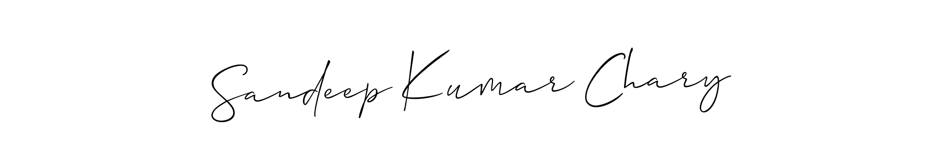 You should practise on your own different ways (Allison_Script) to write your name (Sandeep Kumar Chary) in signature. don't let someone else do it for you. Sandeep Kumar Chary signature style 2 images and pictures png