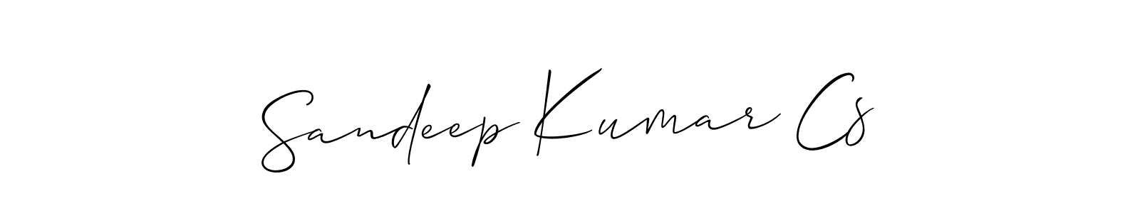 Create a beautiful signature design for name Sandeep Kumar Cs. With this signature (Allison_Script) fonts, you can make a handwritten signature for free. Sandeep Kumar Cs signature style 2 images and pictures png