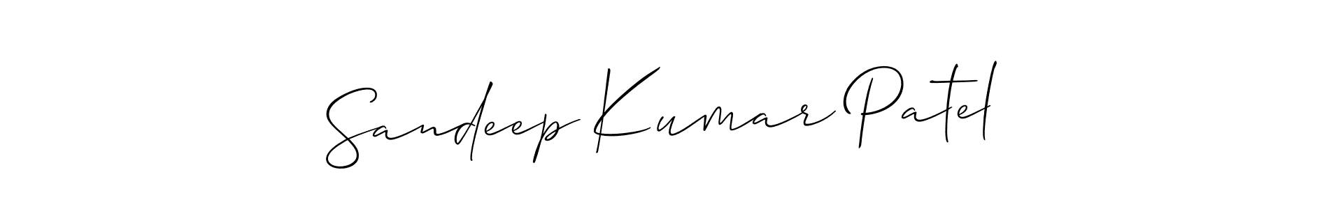 Create a beautiful signature design for name Sandeep Kumar Patel. With this signature (Allison_Script) fonts, you can make a handwritten signature for free. Sandeep Kumar Patel signature style 2 images and pictures png