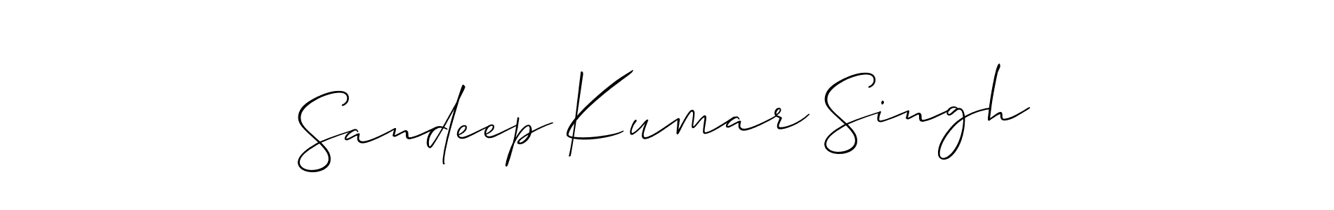 Also You can easily find your signature by using the search form. We will create Sandeep Kumar Singh name handwritten signature images for you free of cost using Allison_Script sign style. Sandeep Kumar Singh signature style 2 images and pictures png