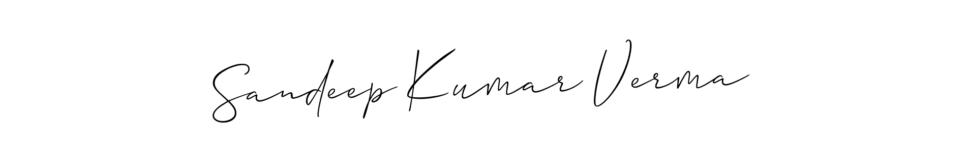 Make a beautiful signature design for name Sandeep Kumar Verma. With this signature (Allison_Script) style, you can create a handwritten signature for free. Sandeep Kumar Verma signature style 2 images and pictures png