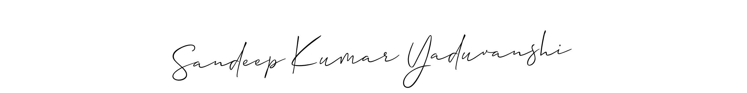 This is the best signature style for the Sandeep Kumar Yaduvanshi name. Also you like these signature font (Allison_Script). Mix name signature. Sandeep Kumar Yaduvanshi signature style 2 images and pictures png
