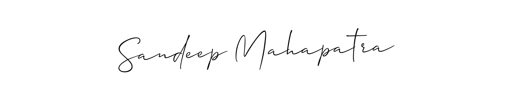 You should practise on your own different ways (Allison_Script) to write your name (Sandeep Mahapatra) in signature. don't let someone else do it for you. Sandeep Mahapatra signature style 2 images and pictures png