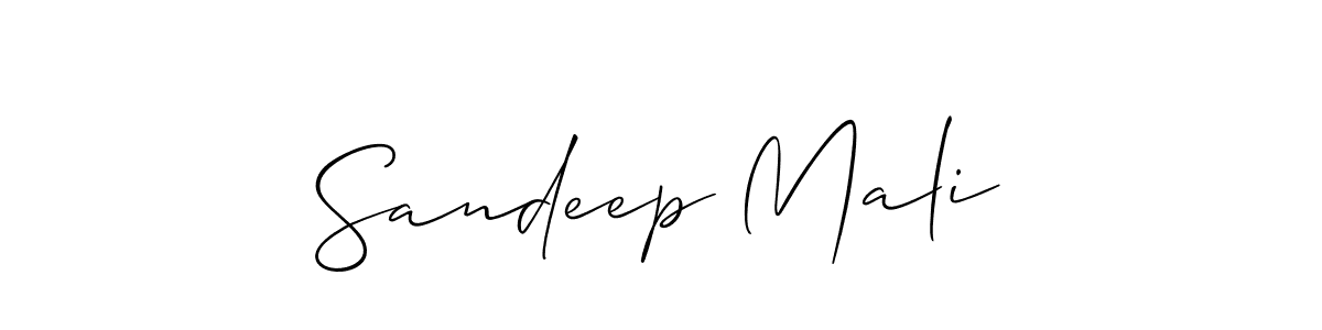 Sandeep Mali stylish signature style. Best Handwritten Sign (Allison_Script) for my name. Handwritten Signature Collection Ideas for my name Sandeep Mali. Sandeep Mali signature style 2 images and pictures png