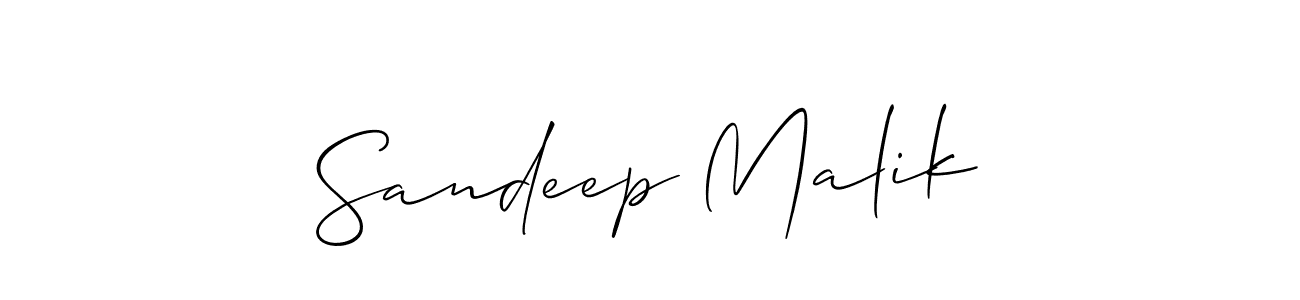 Use a signature maker to create a handwritten signature online. With this signature software, you can design (Allison_Script) your own signature for name Sandeep Malik. Sandeep Malik signature style 2 images and pictures png