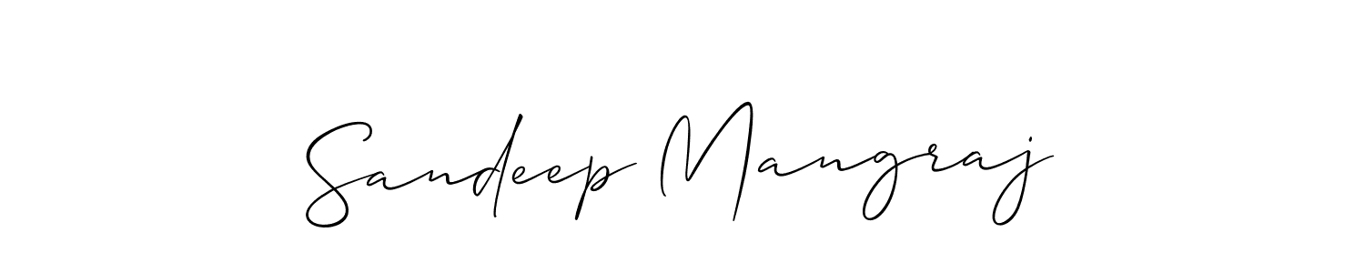 You should practise on your own different ways (Allison_Script) to write your name (Sandeep Mangraj) in signature. don't let someone else do it for you. Sandeep Mangraj signature style 2 images and pictures png