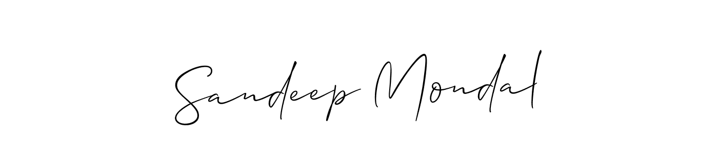 The best way (Allison_Script) to make a short signature is to pick only two or three words in your name. The name Sandeep Mondal include a total of six letters. For converting this name. Sandeep Mondal signature style 2 images and pictures png