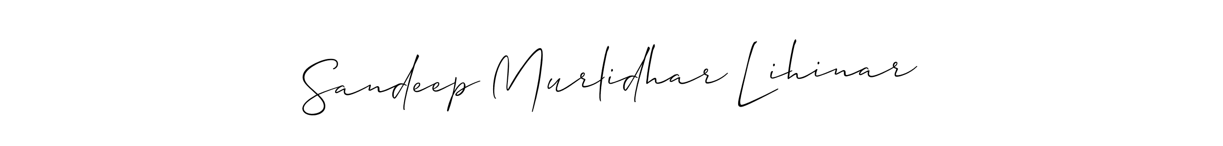 Use a signature maker to create a handwritten signature online. With this signature software, you can design (Allison_Script) your own signature for name Sandeep Murlidhar Lihinar. Sandeep Murlidhar Lihinar signature style 2 images and pictures png