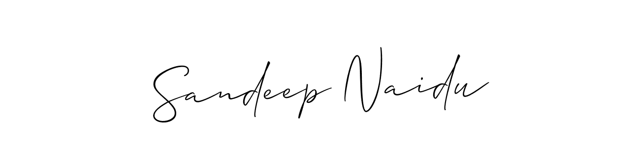 Make a beautiful signature design for name Sandeep Naidu. With this signature (Allison_Script) style, you can create a handwritten signature for free. Sandeep Naidu signature style 2 images and pictures png