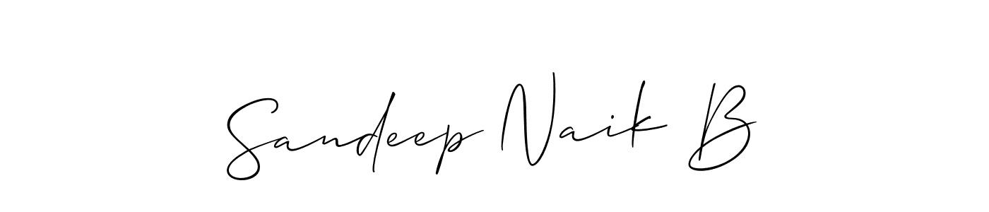 Design your own signature with our free online signature maker. With this signature software, you can create a handwritten (Allison_Script) signature for name Sandeep Naik B. Sandeep Naik B signature style 2 images and pictures png