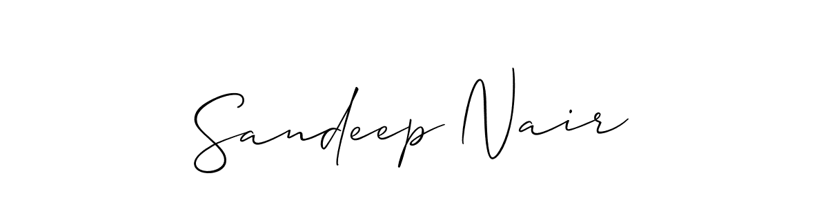 The best way (Allison_Script) to make a short signature is to pick only two or three words in your name. The name Sandeep Nair include a total of six letters. For converting this name. Sandeep Nair signature style 2 images and pictures png