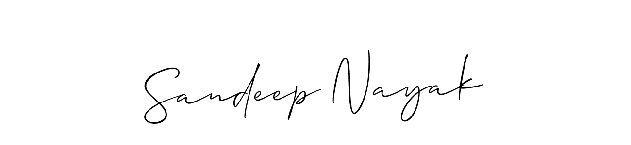 How to make Sandeep Nayak signature? Allison_Script is a professional autograph style. Create handwritten signature for Sandeep Nayak name. Sandeep Nayak signature style 2 images and pictures png