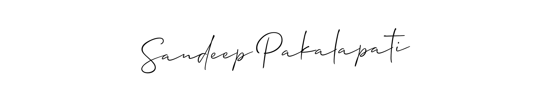 How to make Sandeep Pakalapati signature? Allison_Script is a professional autograph style. Create handwritten signature for Sandeep Pakalapati name. Sandeep Pakalapati signature style 2 images and pictures png