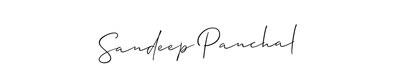 Create a beautiful signature design for name Sandeep Panchal. With this signature (Allison_Script) fonts, you can make a handwritten signature for free. Sandeep Panchal signature style 2 images and pictures png