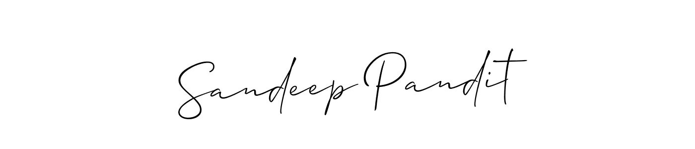 Design your own signature with our free online signature maker. With this signature software, you can create a handwritten (Allison_Script) signature for name Sandeep Pandit. Sandeep Pandit signature style 2 images and pictures png