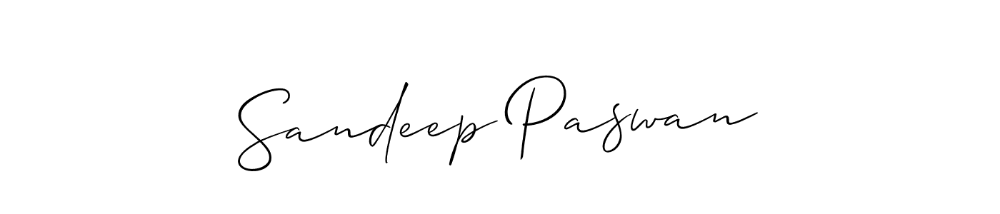 Use a signature maker to create a handwritten signature online. With this signature software, you can design (Allison_Script) your own signature for name Sandeep Paswan. Sandeep Paswan signature style 2 images and pictures png