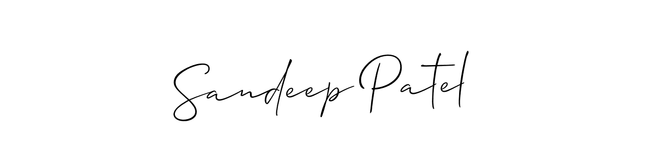 How to make Sandeep Patel signature? Allison_Script is a professional autograph style. Create handwritten signature for Sandeep Patel name. Sandeep Patel signature style 2 images and pictures png