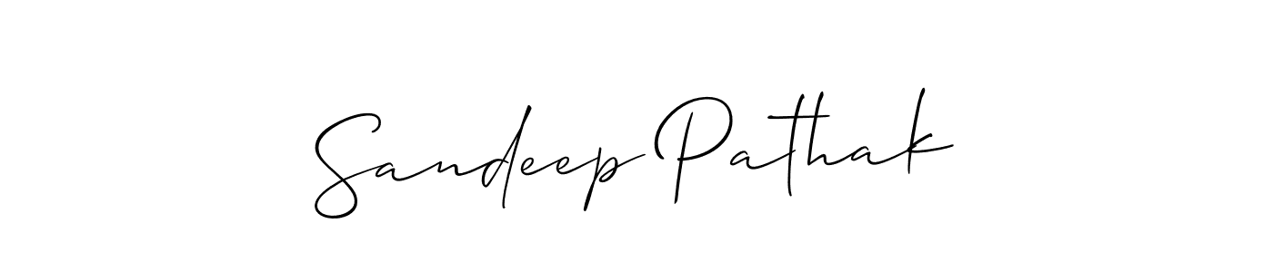 Sandeep Pathak stylish signature style. Best Handwritten Sign (Allison_Script) for my name. Handwritten Signature Collection Ideas for my name Sandeep Pathak. Sandeep Pathak signature style 2 images and pictures png