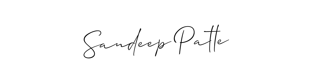 Also we have Sandeep Patle name is the best signature style. Create professional handwritten signature collection using Allison_Script autograph style. Sandeep Patle signature style 2 images and pictures png