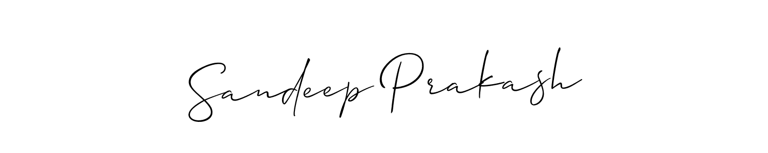 Sandeep Prakash stylish signature style. Best Handwritten Sign (Allison_Script) for my name. Handwritten Signature Collection Ideas for my name Sandeep Prakash. Sandeep Prakash signature style 2 images and pictures png