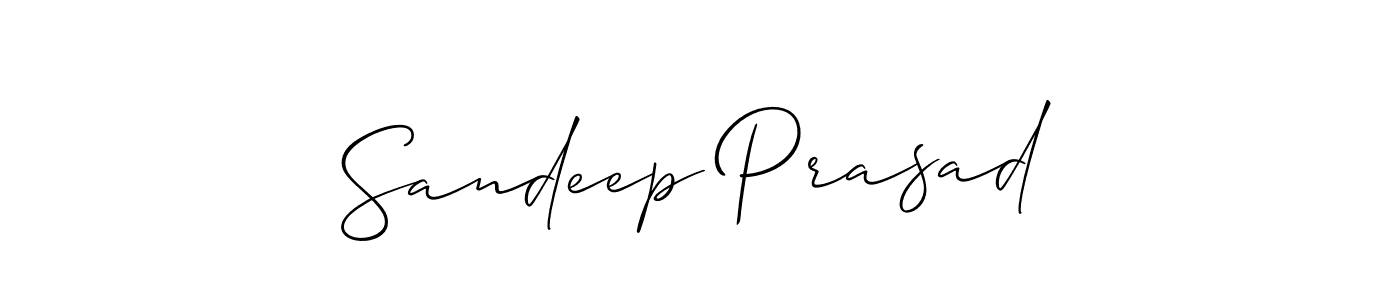 Make a beautiful signature design for name Sandeep Prasad. With this signature (Allison_Script) style, you can create a handwritten signature for free. Sandeep Prasad signature style 2 images and pictures png