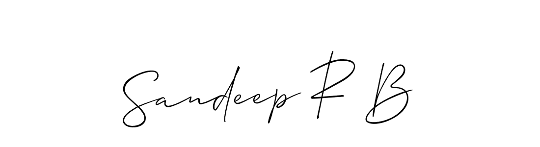 Create a beautiful signature design for name Sandeep R B. With this signature (Allison_Script) fonts, you can make a handwritten signature for free. Sandeep R B signature style 2 images and pictures png