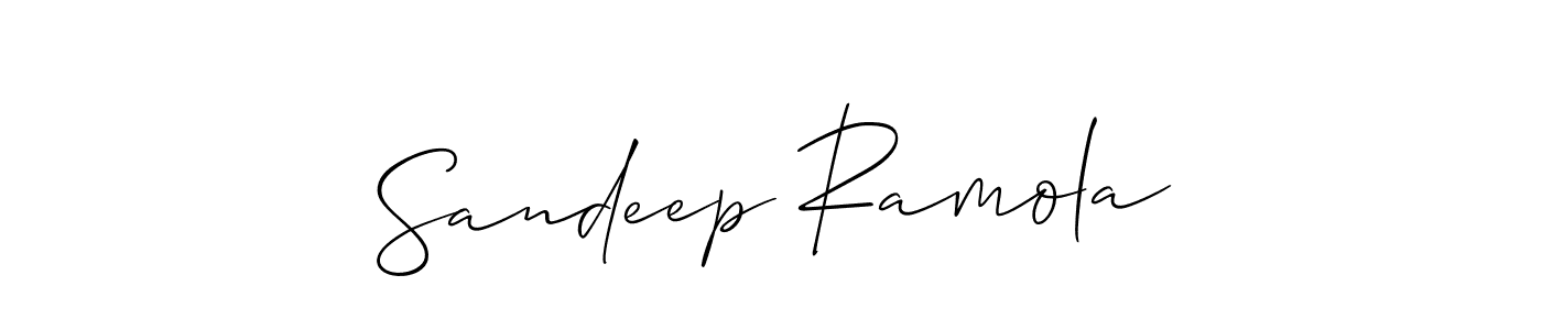 This is the best signature style for the Sandeep Ramola name. Also you like these signature font (Allison_Script). Mix name signature. Sandeep Ramola signature style 2 images and pictures png
