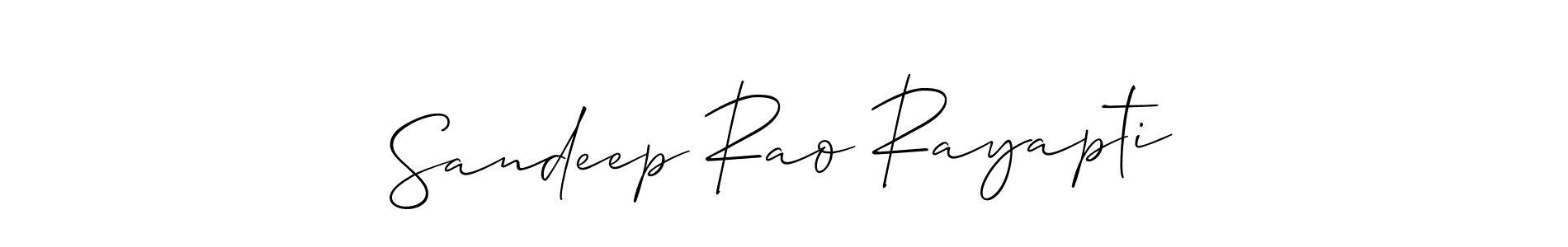 How to make Sandeep Rao Rayapti signature? Allison_Script is a professional autograph style. Create handwritten signature for Sandeep Rao Rayapti name. Sandeep Rao Rayapti signature style 2 images and pictures png