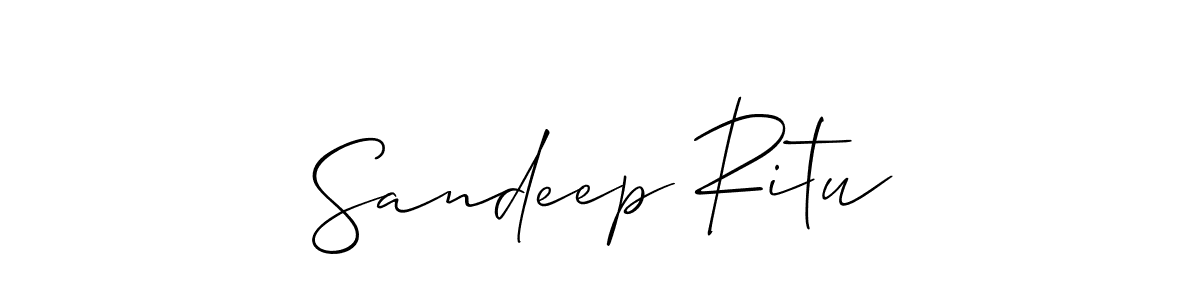The best way (Allison_Script) to make a short signature is to pick only two or three words in your name. The name Sandeep Ritu include a total of six letters. For converting this name. Sandeep Ritu signature style 2 images and pictures png