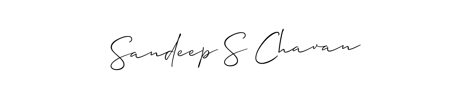 The best way (Allison_Script) to make a short signature is to pick only two or three words in your name. The name Sandeep S Chavan include a total of six letters. For converting this name. Sandeep S Chavan signature style 2 images and pictures png