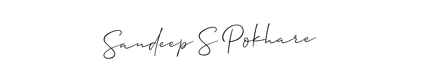 if you are searching for the best signature style for your name Sandeep S Pokhare. so please give up your signature search. here we have designed multiple signature styles  using Allison_Script. Sandeep S Pokhare signature style 2 images and pictures png