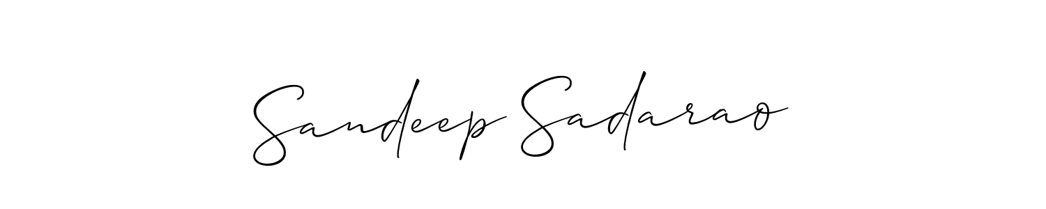 The best way (Allison_Script) to make a short signature is to pick only two or three words in your name. The name Sandeep Sadarao include a total of six letters. For converting this name. Sandeep Sadarao signature style 2 images and pictures png