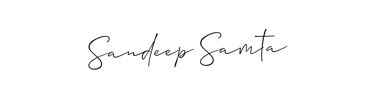 Also You can easily find your signature by using the search form. We will create Sandeep Samta name handwritten signature images for you free of cost using Allison_Script sign style. Sandeep Samta signature style 2 images and pictures png
