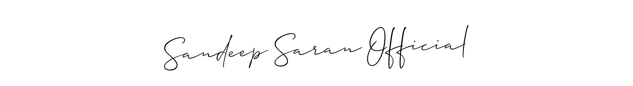 Make a short Sandeep Saran Official signature style. Manage your documents anywhere anytime using Allison_Script. Create and add eSignatures, submit forms, share and send files easily. Sandeep Saran Official signature style 2 images and pictures png