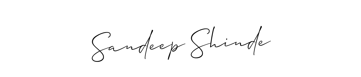 Sandeep Shinde stylish signature style. Best Handwritten Sign (Allison_Script) for my name. Handwritten Signature Collection Ideas for my name Sandeep Shinde. Sandeep Shinde signature style 2 images and pictures png