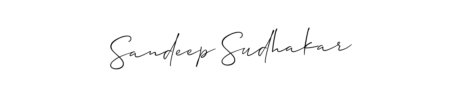 Make a short Sandeep Sudhakar signature style. Manage your documents anywhere anytime using Allison_Script. Create and add eSignatures, submit forms, share and send files easily. Sandeep Sudhakar signature style 2 images and pictures png