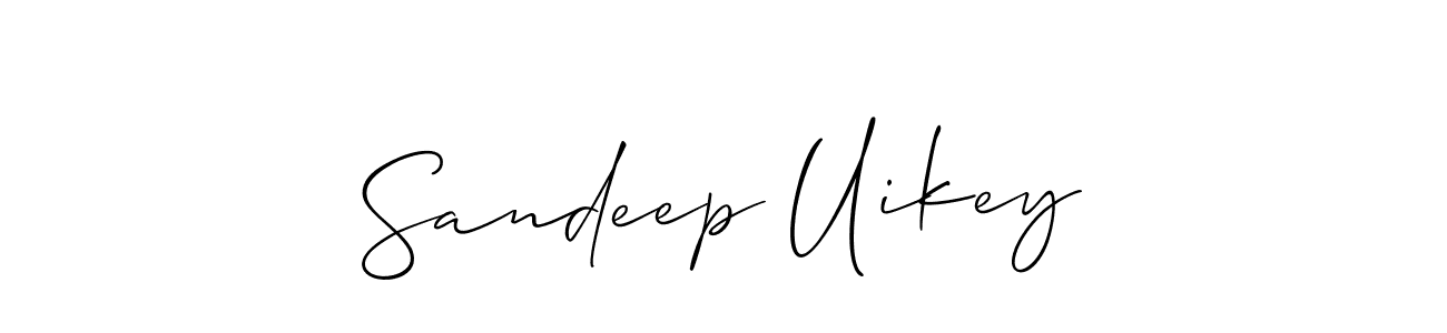 Use a signature maker to create a handwritten signature online. With this signature software, you can design (Allison_Script) your own signature for name Sandeep Uikey. Sandeep Uikey signature style 2 images and pictures png