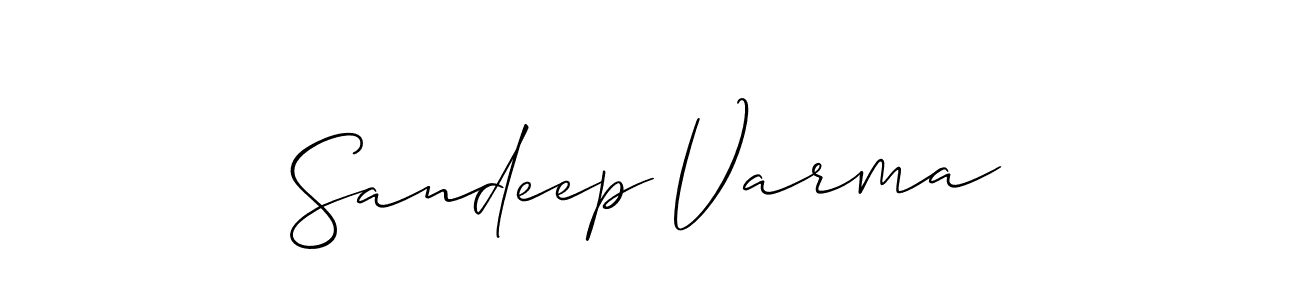 It looks lik you need a new signature style for name Sandeep Varma. Design unique handwritten (Allison_Script) signature with our free signature maker in just a few clicks. Sandeep Varma signature style 2 images and pictures png