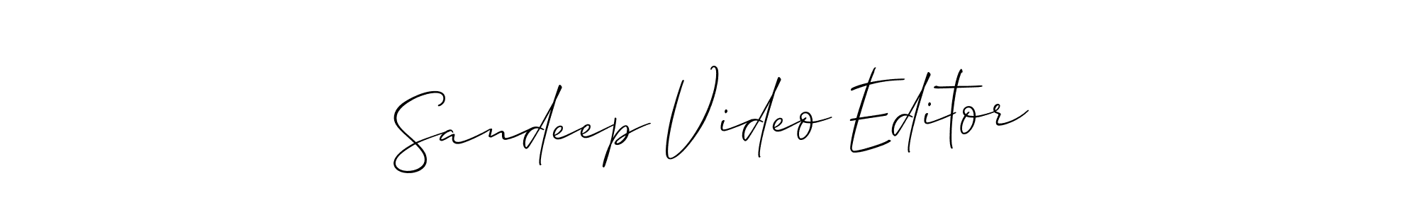 The best way (Allison_Script) to make a short signature is to pick only two or three words in your name. The name Sandeep Video Editor include a total of six letters. For converting this name. Sandeep Video Editor signature style 2 images and pictures png