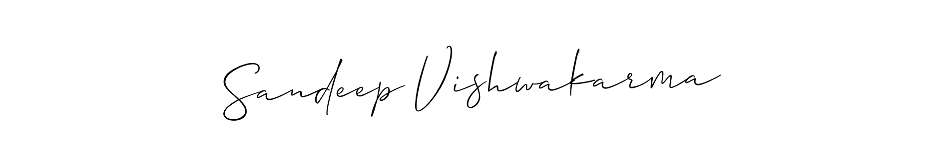 Sandeep Vishwakarma stylish signature style. Best Handwritten Sign (Allison_Script) for my name. Handwritten Signature Collection Ideas for my name Sandeep Vishwakarma. Sandeep Vishwakarma signature style 2 images and pictures png