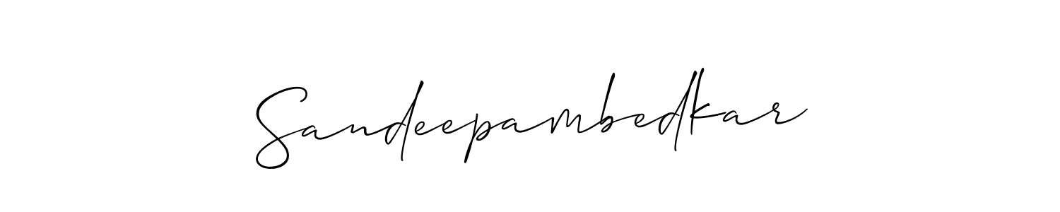 This is the best signature style for the Sandeepambedkar name. Also you like these signature font (Allison_Script). Mix name signature. Sandeepambedkar signature style 2 images and pictures png