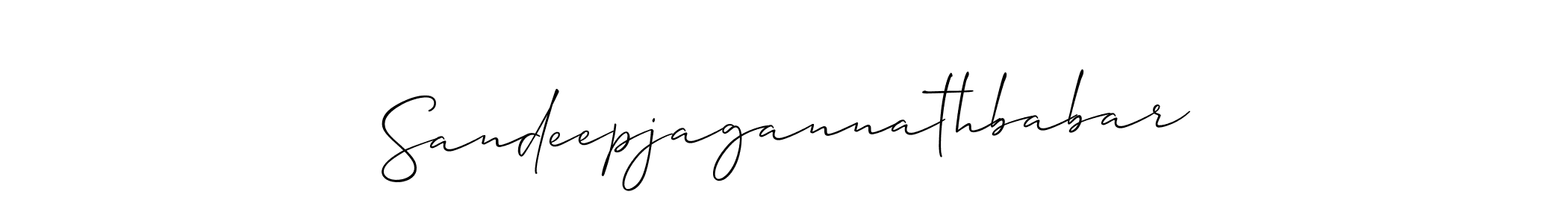The best way (Allison_Script) to make a short signature is to pick only two or three words in your name. The name Sandeepjagannathbabar include a total of six letters. For converting this name. Sandeepjagannathbabar signature style 2 images and pictures png