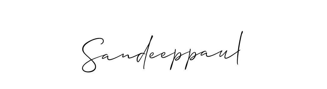 You should practise on your own different ways (Allison_Script) to write your name (Sandeeppaul) in signature. don't let someone else do it for you. Sandeeppaul signature style 2 images and pictures png