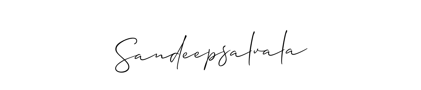 Use a signature maker to create a handwritten signature online. With this signature software, you can design (Allison_Script) your own signature for name Sandeepsalvala. Sandeepsalvala signature style 2 images and pictures png