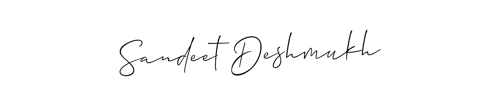 Create a beautiful signature design for name Sandeet Deshmukh. With this signature (Allison_Script) fonts, you can make a handwritten signature for free. Sandeet Deshmukh signature style 2 images and pictures png