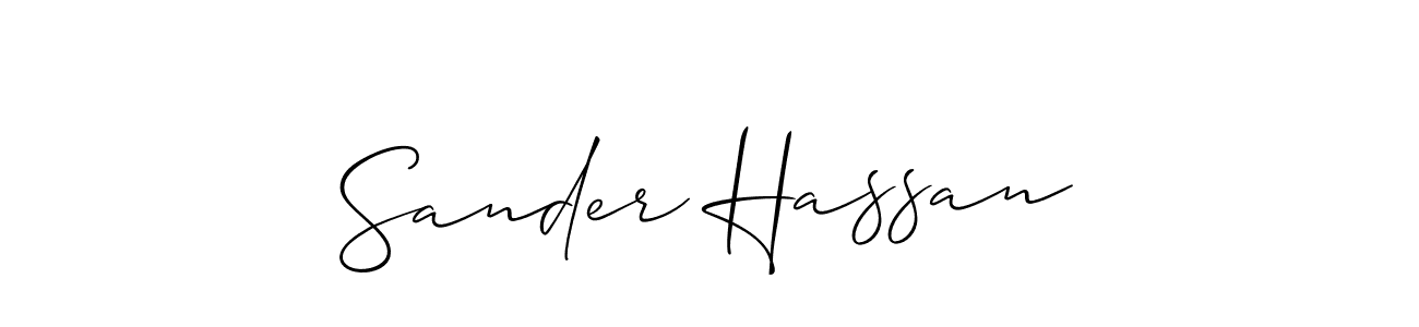 Make a beautiful signature design for name Sander Hassan. Use this online signature maker to create a handwritten signature for free. Sander Hassan signature style 2 images and pictures png