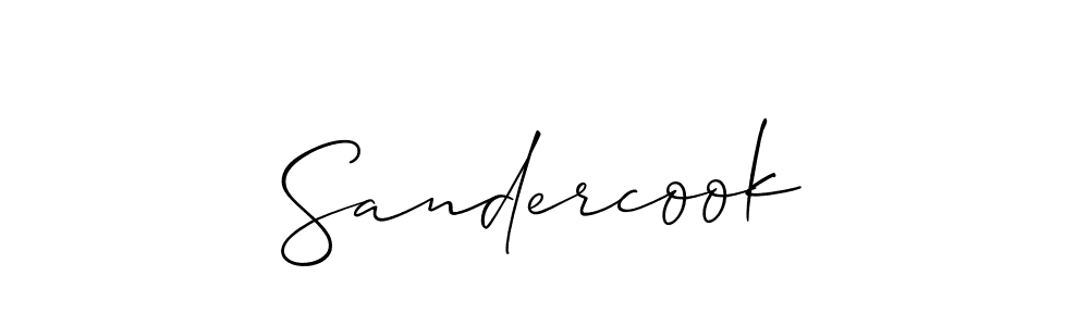 Sandercook stylish signature style. Best Handwritten Sign (Allison_Script) for my name. Handwritten Signature Collection Ideas for my name Sandercook. Sandercook signature style 2 images and pictures png